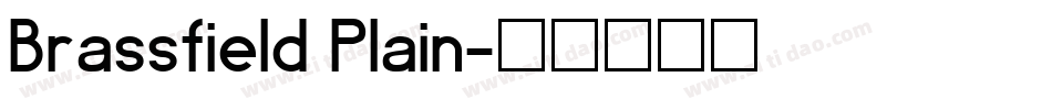 Brassfield Plain字体转换